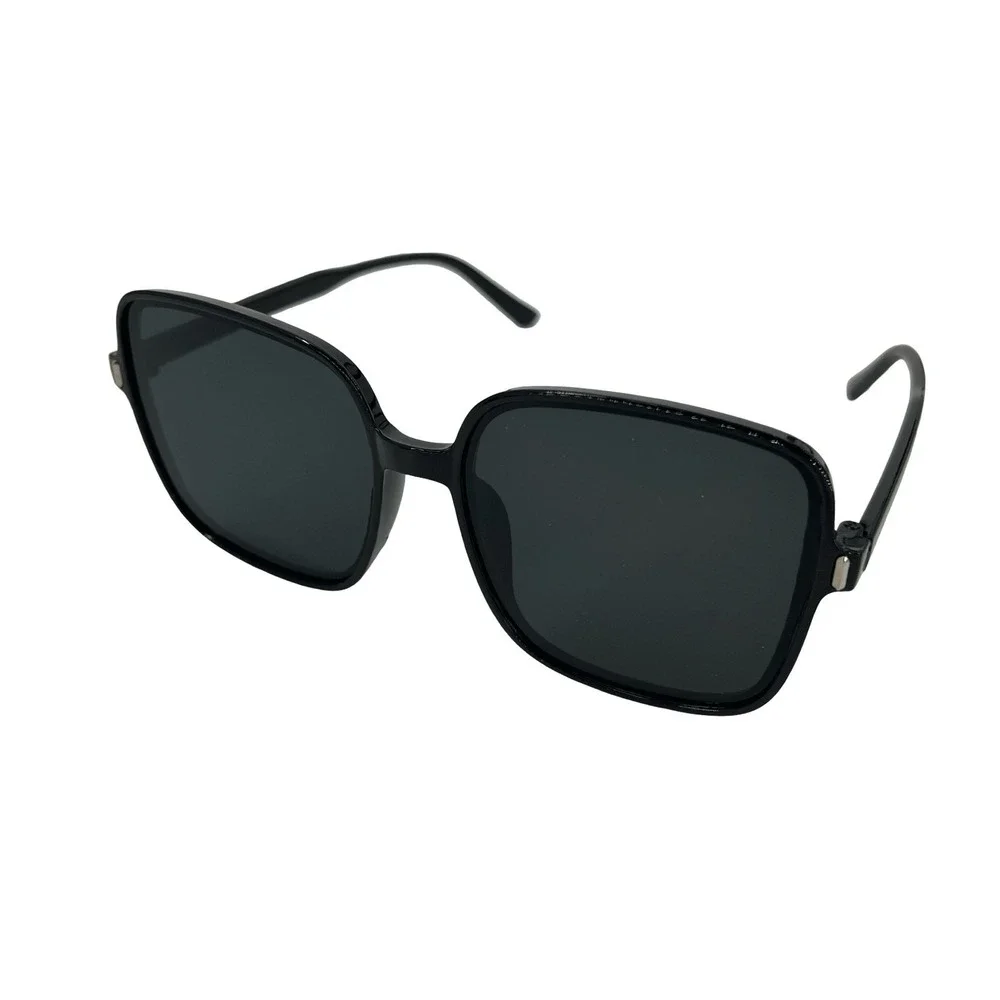 Lot of 6 Womens Oversized Square Sunglasses Plastic Frame Gradient Tinted Lens